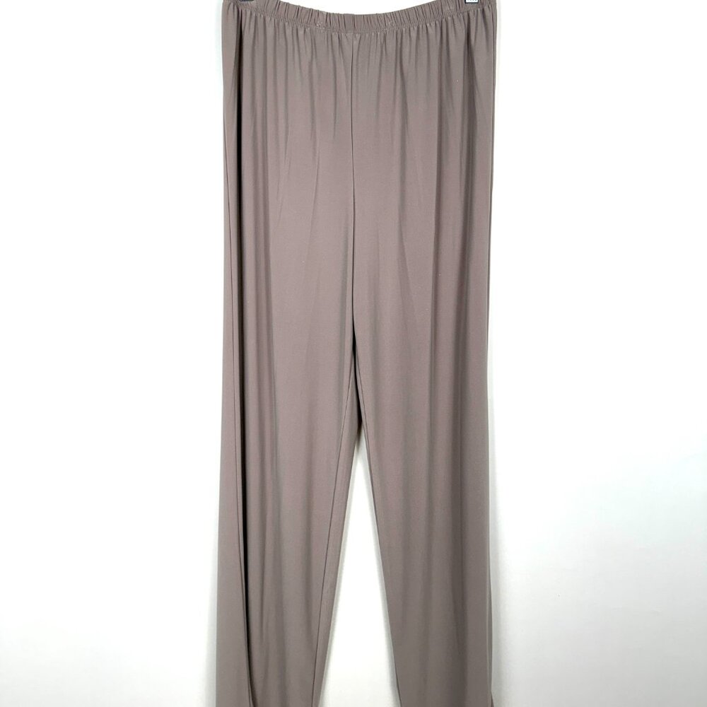 R & M Richards Lace Pantsuit with Jeweled Neckline (David's Bridal). Taupe color - Picture 4 of 8
